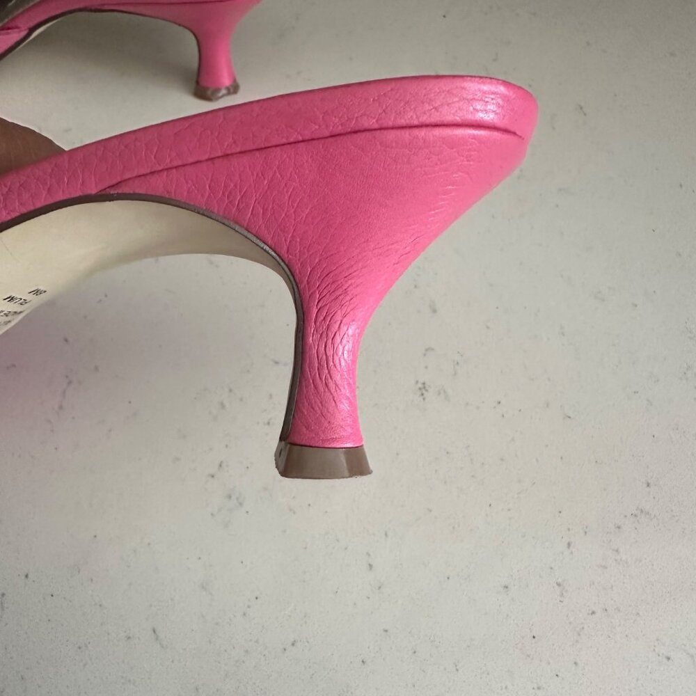 Valerie Stevens Womens Pink Leather Strap Heels 8M - Picture 8 of 10